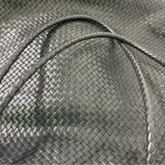 Quince Black Italian Leather Handwoven Tote Bag - Picture 14 of 14